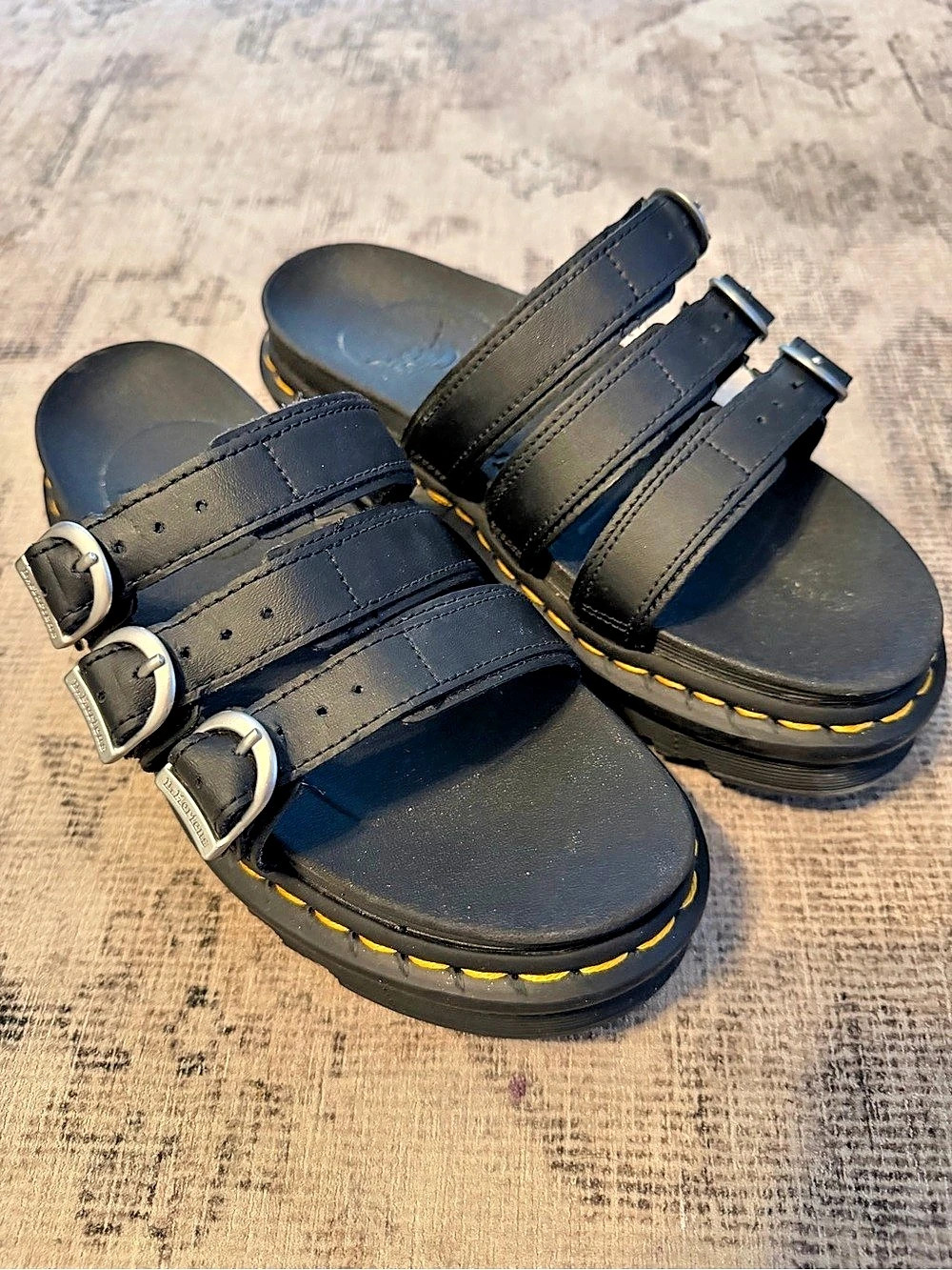 Dr. Martens Gryphon Quad Platform Sandal Black US 7